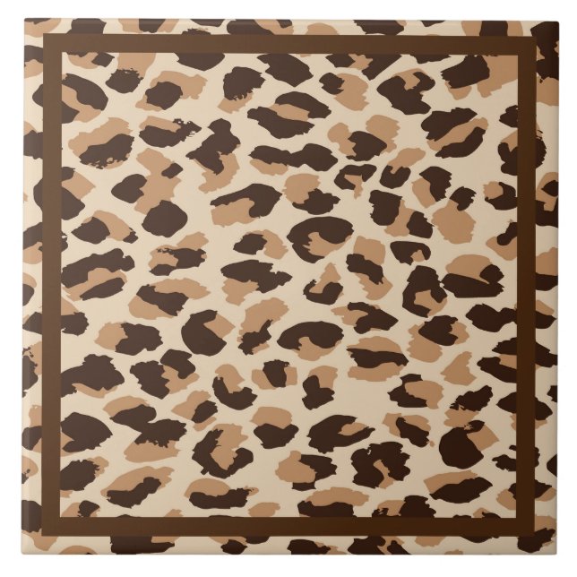 Impressão Azulejo-Leopardo Trivet (Frente)