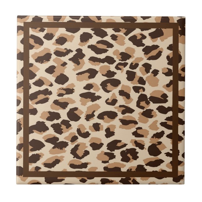 Impressão Azulejo-Leopardo Trivet (Frente)