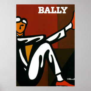 Impressão Bally do poster de Villemot dos calçad