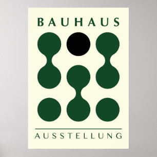 Impressão Bauhaus verde, parede Bauhaus verde para