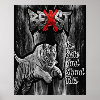 Impressão BEAST Tiger, Cartaz de Valor em Papel (S