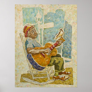 impressão "Blues Bird"