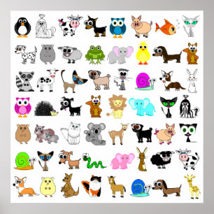 Impressão bonito do amante dos animais