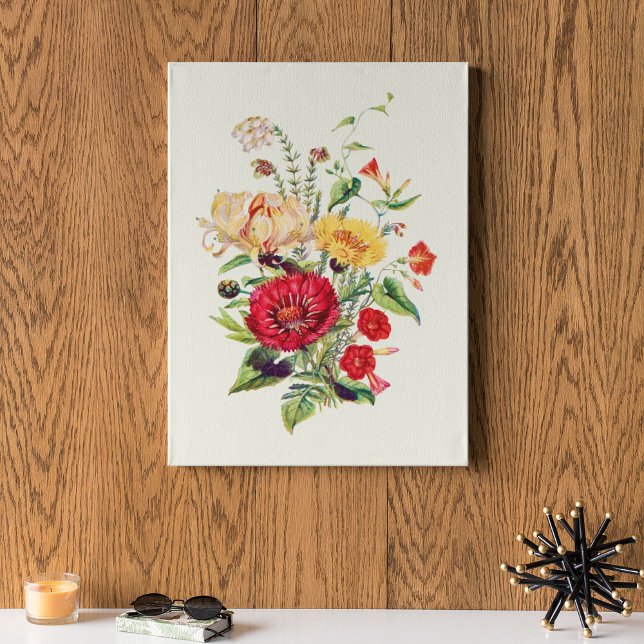 Impressão Botânica de Cor Marinha Antica (Antique Watercolor Botanical Print)