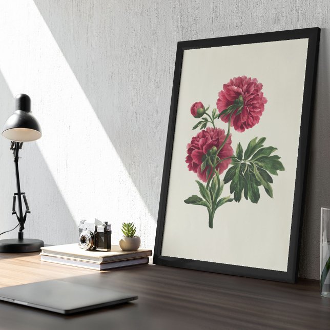 Impressão Botânica de Cor Marinha Antica (Antique Watercolor Botanical Print)