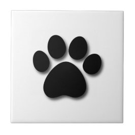 Impressão brincalhão da pata do cão para o BRANCO