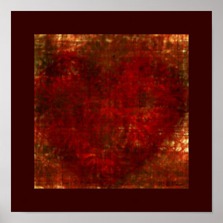 Impressão Burlap Heart (12x12)