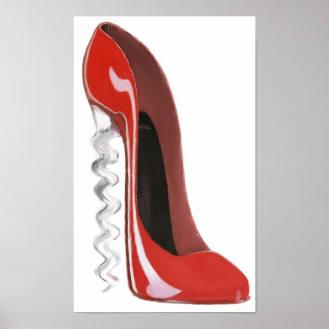 Impressão Calçado Red Stiletto Corkscrew (Frente)