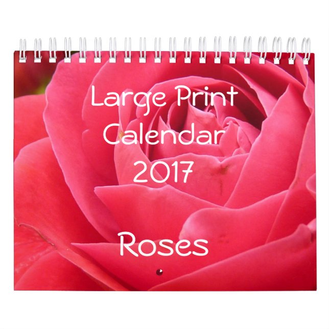 Impressão Calendário Grande 2017 Rosas Pequenos (Capa)