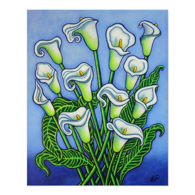 Impressão Calla Lily Dreaming por Lisa Lorenz (Frente)