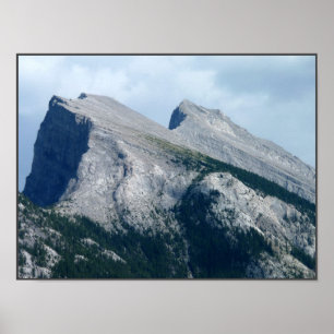 Impressão canadense das montanhas rochosas de
