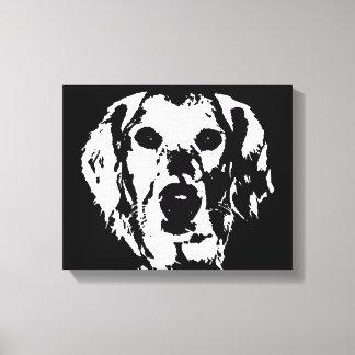 Impressão Canvas branco preto do ouro Retriever