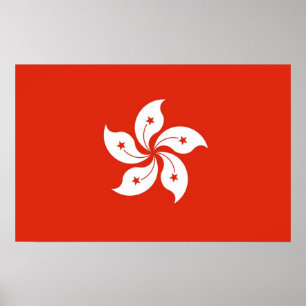 impressão com a bandeira de Hong Kong, China