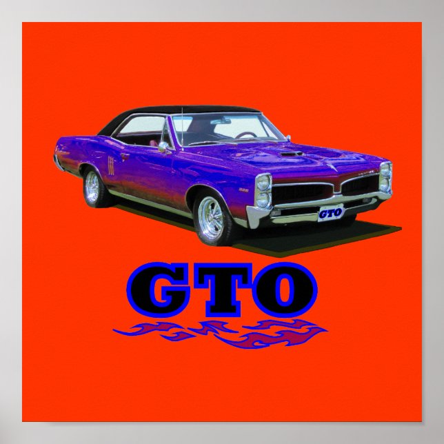 Impressão com design de "Pontiac GTO" (Frente)