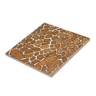 Impressão com Estampa de Padrão de Pelo de Girafa