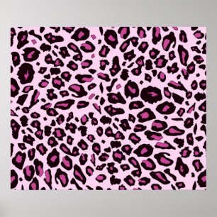 Impressão cor-de-rosa do leopardo