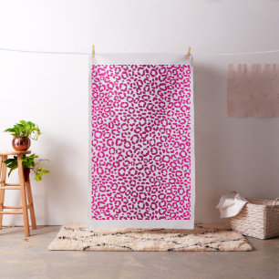 Impressão cor-de-rosa do leopardo do tecido feito