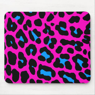 Impressão cor-de-rosa retro Mousepad do leopardo