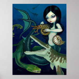 Impressão cretáceo da arte da fantasia do