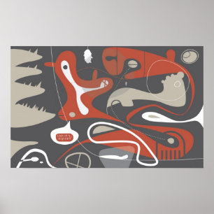 Impressão da arte abstracta dos sonhos do mau