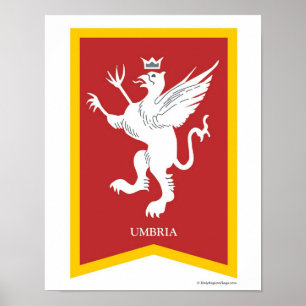 Impressão da arte da crista da região de Úmbria