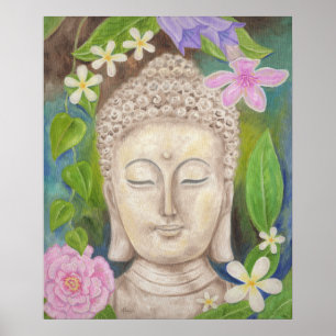 Impressão da arte da flor de Buddha
