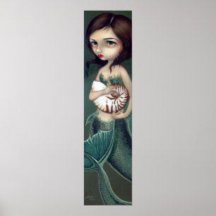 Impressão da arte da sereia de Shell do nautilus
