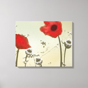 Impressão da arte das canvas da papoila