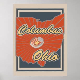 Impressão da arte de Columbo, Ohio - poster de