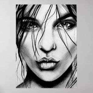 Impressão da arte do desenho do retrato