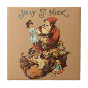 Impressão da arte do St. Nickn de Papai Noel do