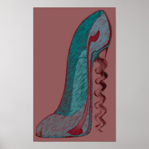 Impressão da arte dos calçados do estilete do