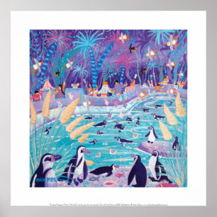 Impressão da arte: Partido roxo do pinguim