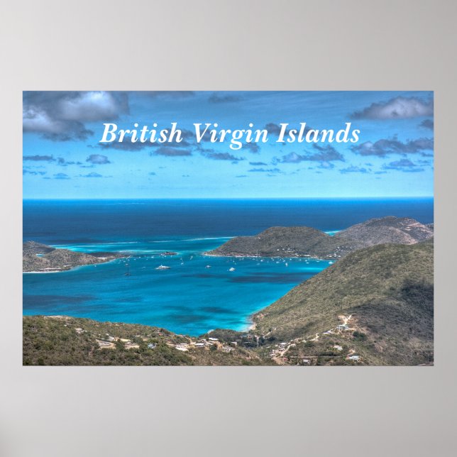 Impressão da Baía das Ilhas Virgens Britânicas (Frente)