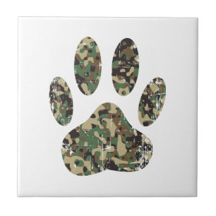 Impressão da Camo Dog Paw