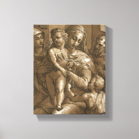 impressão da canvas "Virgem, Criança e Santos"