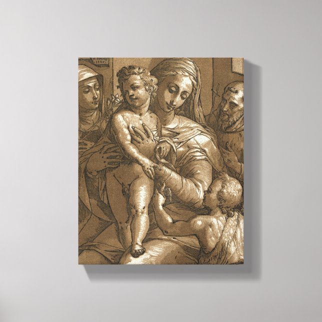 impressão da canvas "Virgem, Criança e Santos" (Frente)