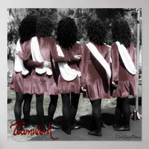 Impressão da equipe da dança