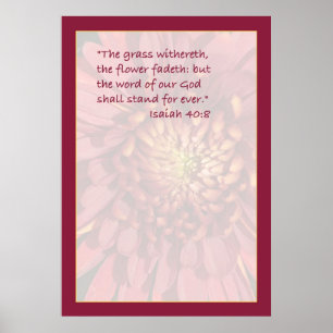 Impressão da escritura do 40:8 de Isaiah (mãe