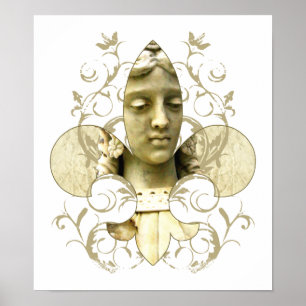 Impressão da estátua do anjo de Fleur