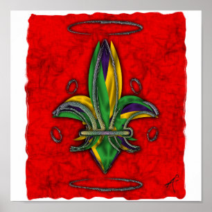 Impressão da flor de lis