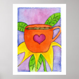 Impressão da flor do café