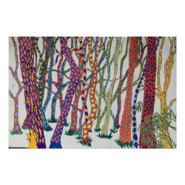 impressão da floresta selvagem