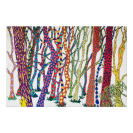 impressão da floresta selvagem