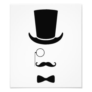 Impressão da foto da cara do hipster