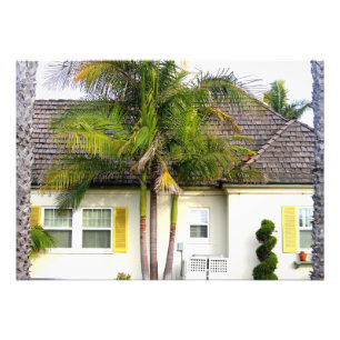 impressão da foto da casa de praia de Califórnia