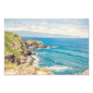 Impressão da foto da costa   de Maui