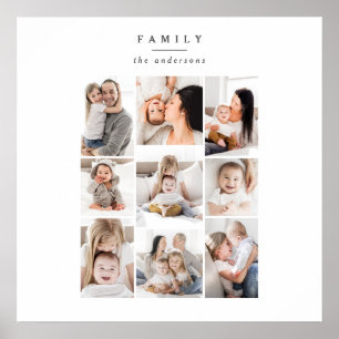 impressão da foto da família multi