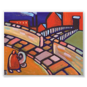 (Impressão da foto da mãe e da criança)