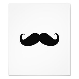 Impressão da foto do bigode do hipster